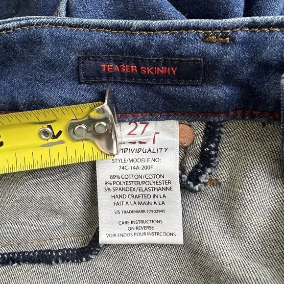 Cult of Individuality Jeans Teaser Skinny Dark Wash Denim Size 27 - Picture 7 of 11